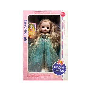 Beautiful Girl - Elegant Fashion - Blue Gown