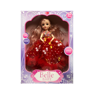Belle Baby Red Gown - Joint Movable Barbie Doll