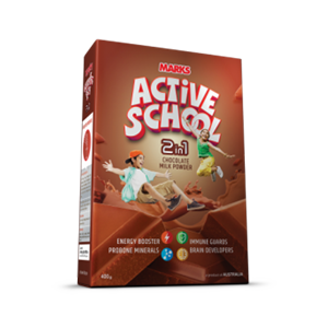 MARKS | Active School 2 in 1 | Chocolate Milk Powder | 400 gm | Box